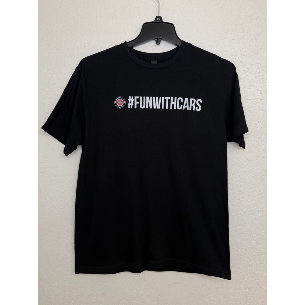 Gildan‎ Softstyle Black #FunWithCars Sports Car Club Of America T-Shirt Large